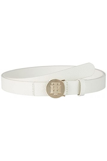 Tommy Hilfiger Curve TH Round 3.0 Ceinture, Ecru, 105 Femme