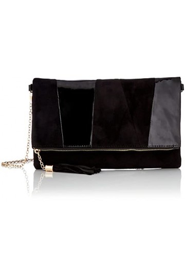 Eferri Femme Clutche Dorota Pochette Sac De Soir e Noir, Noir, 29x15x4,5 centimeters EU