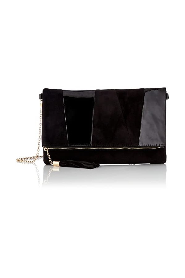 Eferri Femme Clutche Dorota Pochette Sac De Soir e Noir, Noir, 29x15x4,5 centimeters EU