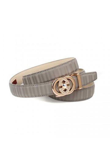 Anthoni Crown Ledergürtel Ceinture, Gris, 95 cm Femme