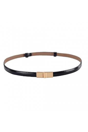 SAAKO Ceintures de taille pour femmes ceinture mince en cuir tout-match ceintures de taille fines réglables avec boucle en al