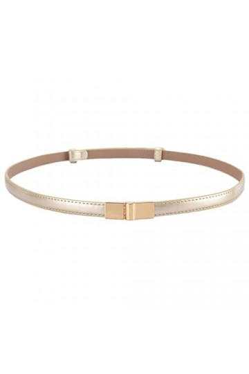 SAAKO Ceintures de taille pour femmes ceinture mince en cuir tout-match ceintures de taille fines réglables avec boucle en al