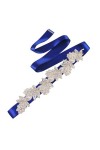 Disimlarl Ceinture de mariée avec strass pour femme - Ceinture de mariage en cristal - Pour robe formelle, Ruban noir., taill