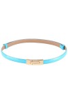 Disimlarl Ceinture fine réglable pour femme, bleu foncé, taille unique