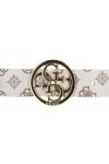 GUESS Noelle W95 Ceinture réglable avec logo crème – Peut être raccourci, Logo Cream, W95