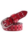 FOUNCY Ceinture Punk Ceinture décontractée Large en Cuir for Femmes Rivet Punk Belt Ceinture en Cuir Souple avec Boucle ardil