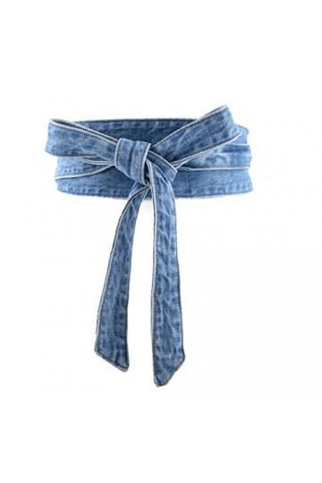 Hdhdeueh Ceinture en jean pour femme avec nœud papillon