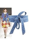 Hdhdeueh Ceinture en jean pour femme avec nœud papillon
