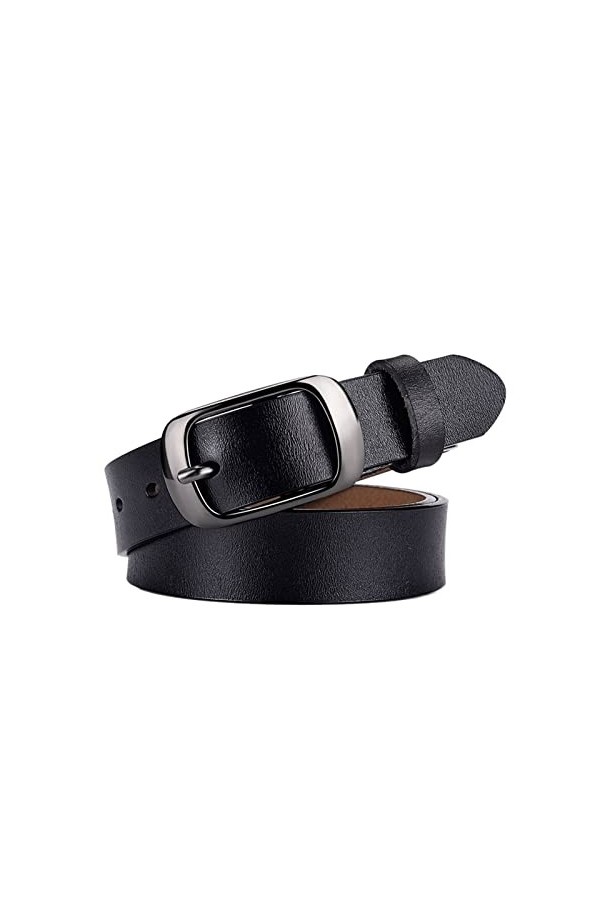 EKLART Femmes en cuir véritable mode rétro ceinture qualité luxe dames boucle en métal ceinture for jean Size : 42in/105cm, 