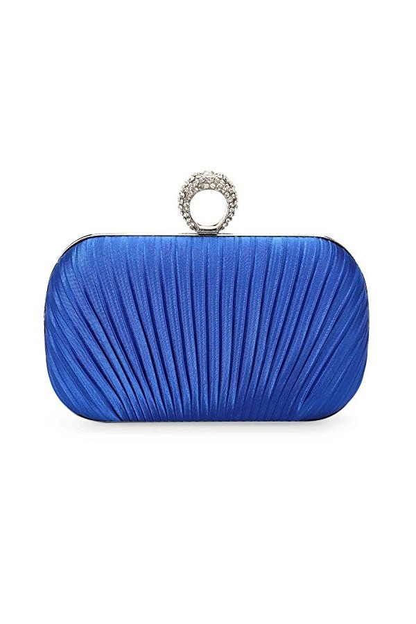 SYMALL Femme Sac à Main en Stain Chic Minaudière en Décoré de Strass Sac pour Soirée Pochette Mariage Clutch Retro Nouveaux S