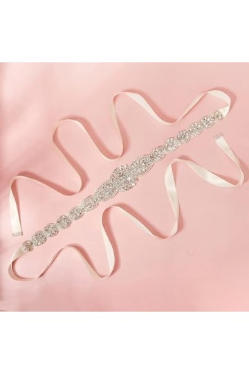 Main Strass Satin Ceintures Accessoires De Mariage De Mariée Décoration De Fête À La Mode Robe De Bal Ceinture Strass Mariée 