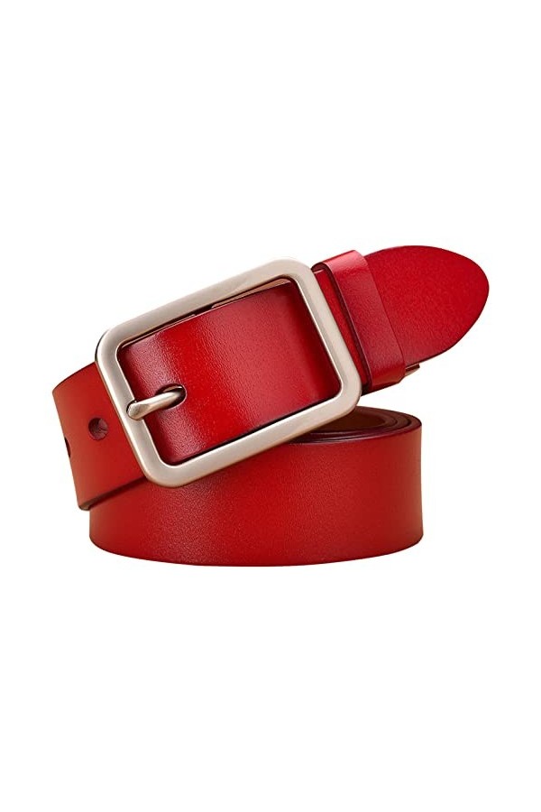 Ceinture Universelle for Femmes avec Boucle à Aiguille, Mode décontractée, Ceinture Large pouvant être perforée Hth575 Color