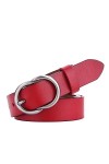 Ceinture Femme Ceintures En Cuir Véritable for Femme Rétro Qualité Jeans Ceinture Femme Size : 46in/115cm, Color : Red-brown
