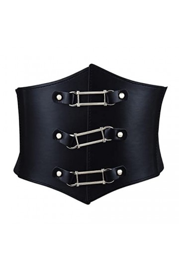 EKLART Corset femme noir dames en cuir taille large Corset ceinture large for les femmes Size : 28in/70cm, Color : 3 