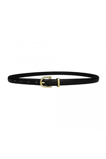 Fashion Simple Thin Belts For Women Ladies Leather Belt Alloy Pin Buckle Retro Jeans Belt For Women Size : 40in/100cm, Color