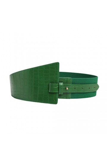 EKLART Elastic Waistband Button Decoration Wide Belt For Women Ladies Belt Alloy Buckle Belt Dress Women Accessory Size : 34