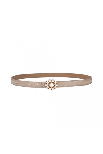 EKLART Womens Belts Adjustable Pearl Buckle Belt For Women Decorative Dress Simple Leather Quality Belt For Women Size : 42i