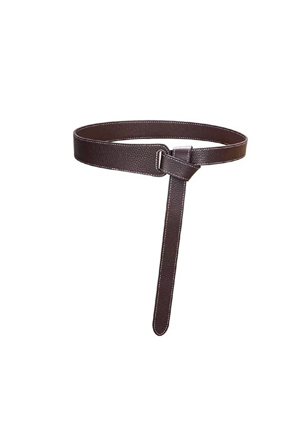 Mode noir noeud Corset ceinture femme taille en cuir souple ceintures for femmes qualité robe ceinture longue sangle Size : 