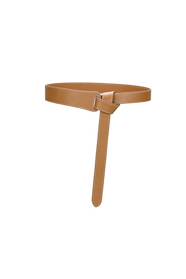 Mode noir noeud Corset ceinture femme taille en cuir souple ceintures for femmes qualité robe ceinture longue sangle Size : 