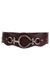 QINGYY 1 Pc Ceinture élastique de Taille café Cummerbunds Larges Ceintures Femme en Cuir Ceinture-café, Taille Unique