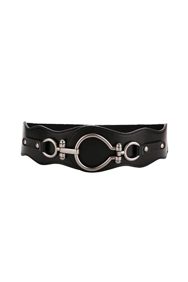 QINGYY 1 Pc Ceinture élastique de Taille café Cummerbunds Larges Ceintures Femme en Cuir Ceinture-café, Taille Unique