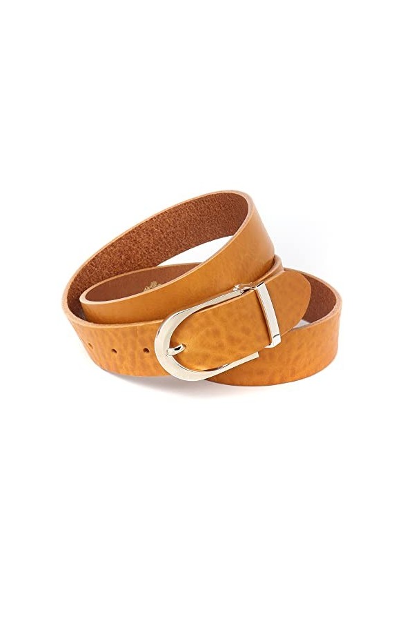 Anthoni Crown Ceinture en Cuir, pétrole, 95 cm Femme