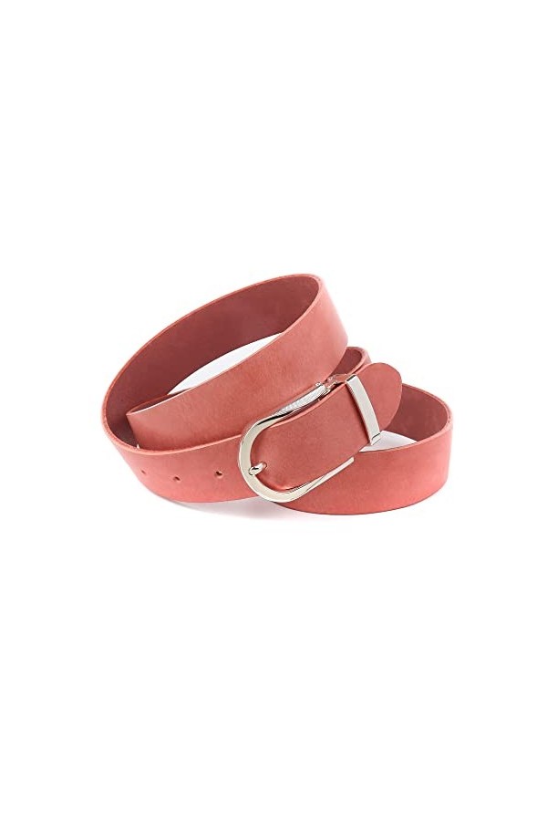 Anthoni Crown Ceinture en Cuir, Rose, 110 cm Femme