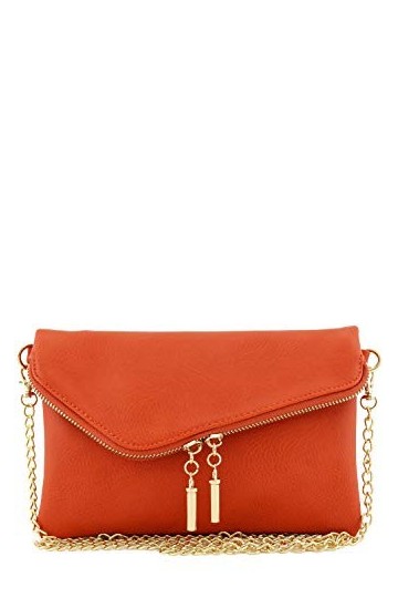 Envelope Wristlet Clutch Crossbody Bag with Chain Strap
