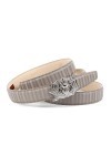 Anthoni Crown Ledergürtel Ceinture, Grau, 90 Femme