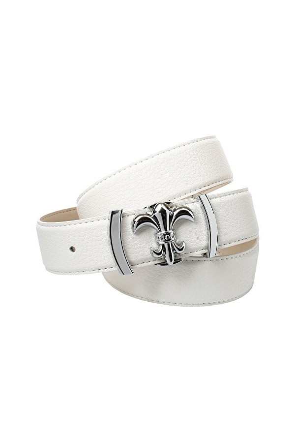 Anthoni Crown 1ALT90 Ceinture, Weiß Weiß 090 , 90 Femme