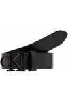 Calvin Klein Round Mono LTHR Black Belt 30MM Ceintures, 80 Femme