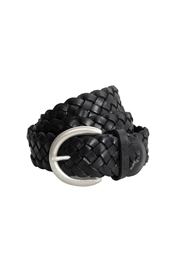 Ceinture en cuir tressé Tom Tailor pour femme - Ceinture en cuir véritable avec boucle ardillon en métal couleur au choix -