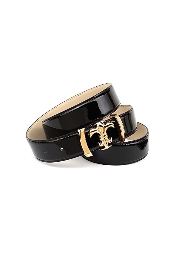 Anthoni Crown 30/4/4AL00LBL-110 Ceinture, Noir, 110 cm Femme