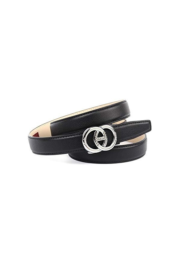 Anthoni Crown Ledergürtel Ceinture, Schwarz, 100 Femme