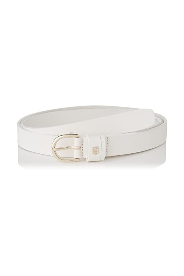 Hilfiger Flag Th Intemporel 2.5 Curve Ceinture, White, 110 cm Femme