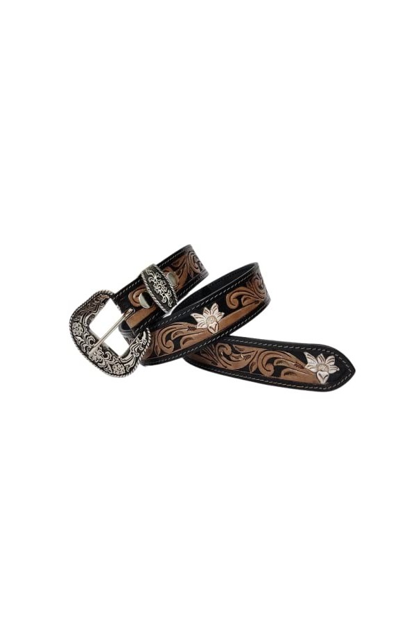 JF-Reitsport Western Style Belt 32 inches Cowboy Cowgirl Unisex, Black
