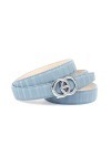 Anthoni Crown Ledergürtel Ceinture, Himmelblau, 100 Femme