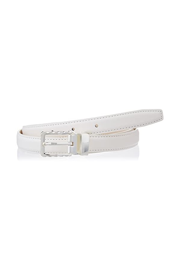 Anthoni Crown Ledergürtel Ceinture, Blanc, 90 Femme