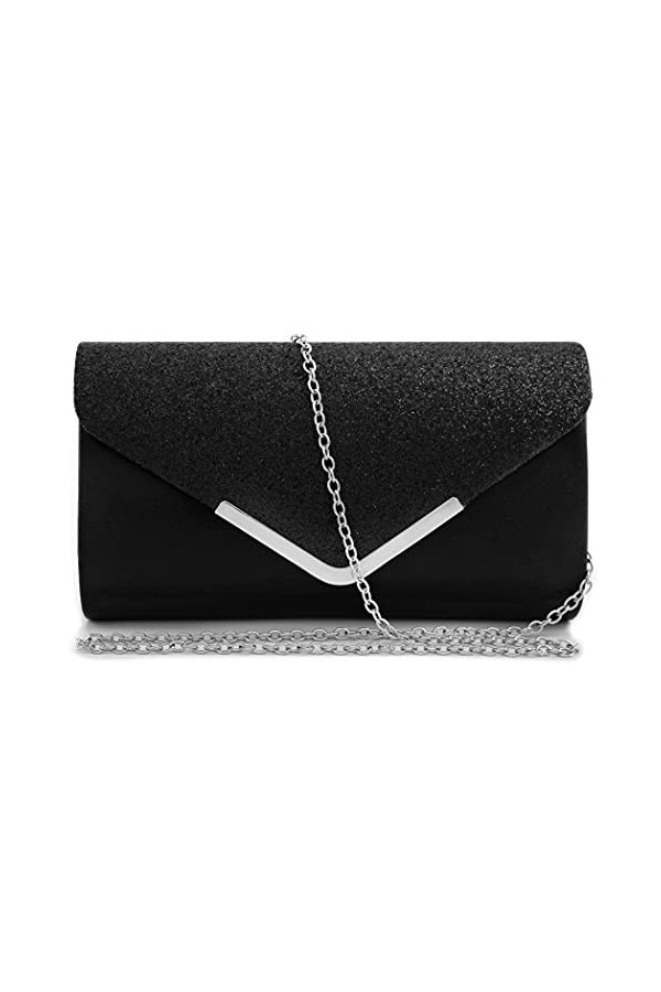 Togudot Sac à main pour femme - Sac à main pour femme - Sac à main pour mariage - Portefeuille à bandoulière, Noir, clutch