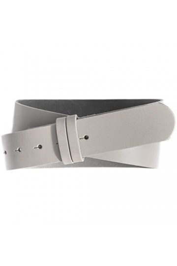 Luca Kayz Ceinture de rechange en cuir sans boucle interchangeable Calvados - 4 cm - Gris clair, gris clair, taille 100 cm