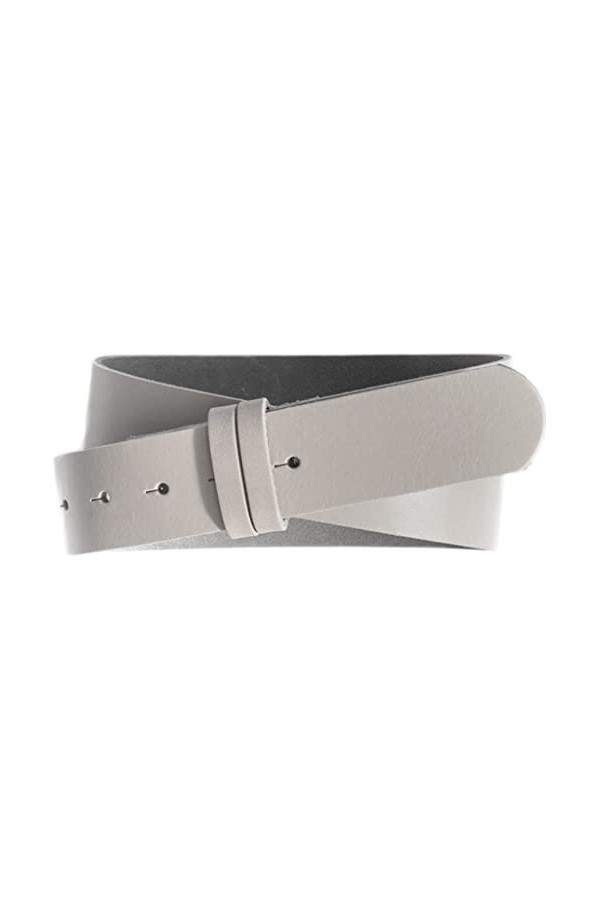 Luca Kayz Ceinture de rechange en cuir sans boucle interchangeable Calvados - 4 cm - Gris clair, gris clair, taille 100 cm