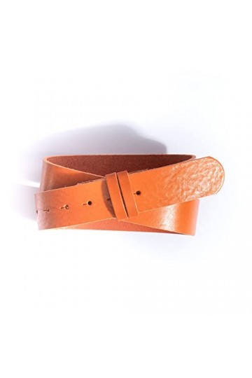 Luca Kayz CALVADOS Ceinture de rechange en cuir sans boucle interchangeable 4 cm Mandarine L 100 cm, mandarine, taille 100 cm