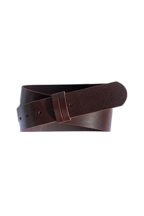 Luca Kayz CALVADOS Ceinture de rechange en cuir sans boucle de rechange 4 cm Marron, marron, Large