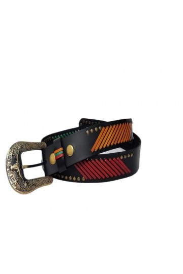JF-Reitsport Western Style Belt 32 inches Cowboy Cowgirl Unisex, Black