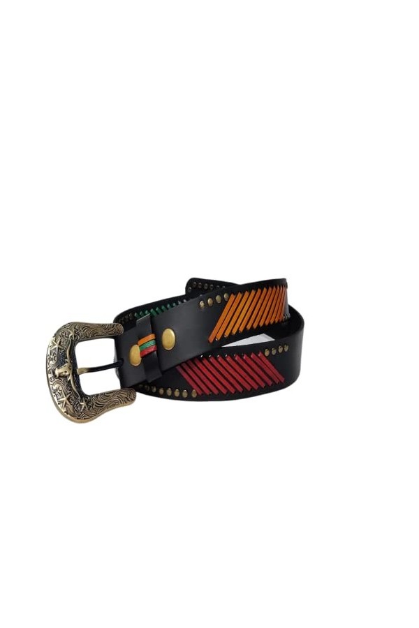 JF-Reitsport Western Style Belt 32 inches Cowboy Cowgirl Unisex, Black