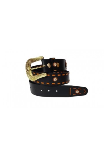 JF-Reitsport Western Style Belt 32 inches Cowboy Cowgirl Unisex, Black