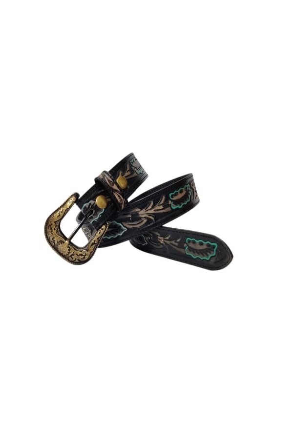 JF-Reitsport Western Style Belt 32 inches Cowboy Cowgirl Unisex, Black