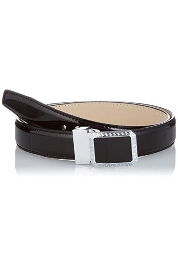 Anthoni Crown Ledergürtel Ceinture, Noir, 85 cm Femme