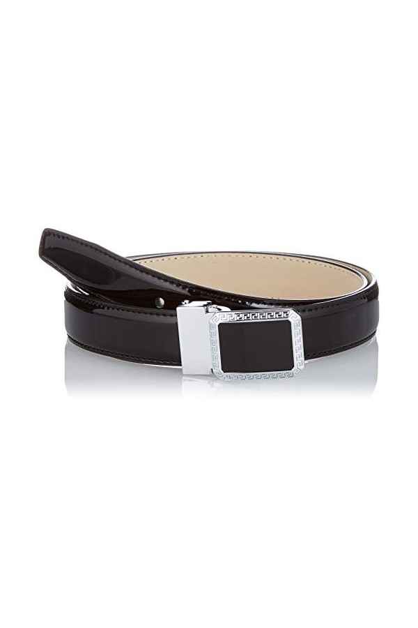 Anthoni Crown Ledergürtel Ceinture, Noir, 85 cm Femme