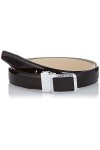 Anthoni Crown Ledergürtel Ceinture, Noir, 85 cm Femme
